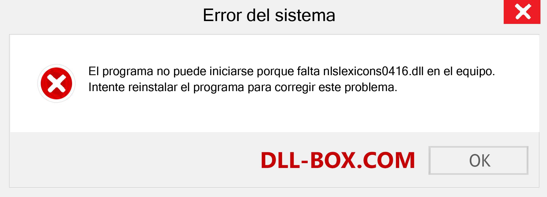 ¿Falta el archivo nlslexicons0416.dll ?. Descargar para Windows 7, 8, 10 - Corregir nlslexicons0416 dll Missing Error en Windows, fotos, imágenes